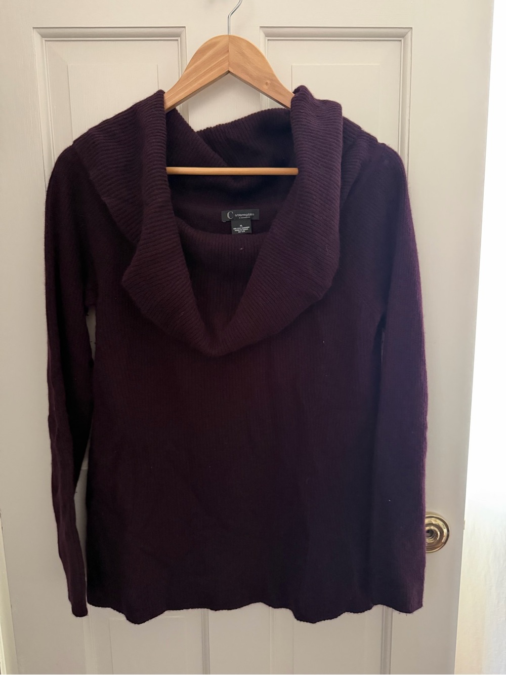 Bloomingdale's Women's Deep Burgundy Cowl Neck Sweater